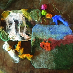 Felt landscape art