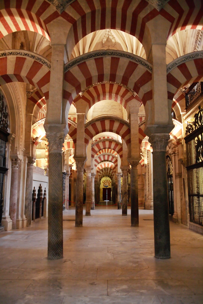 Pillars and arches of Cordoba Mosque