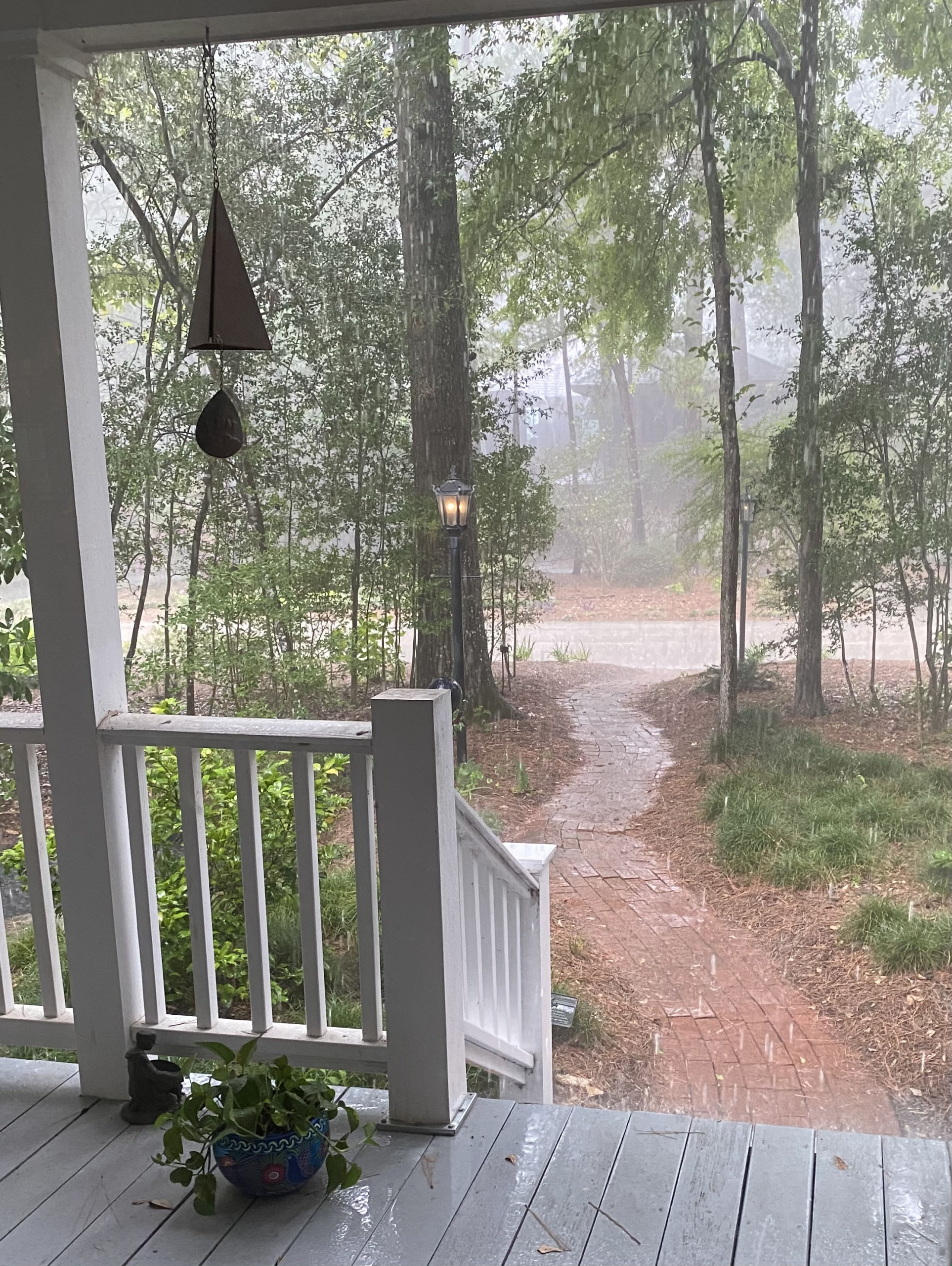 Front porch on a rainy day