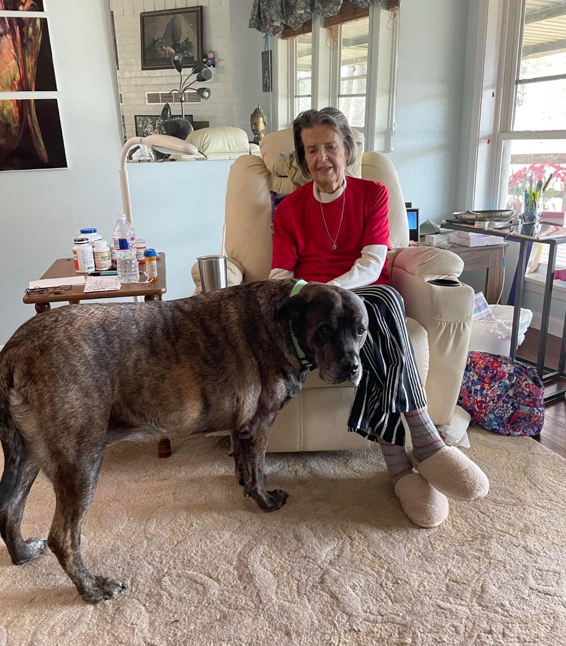 Marilyn and her dog Bluebell