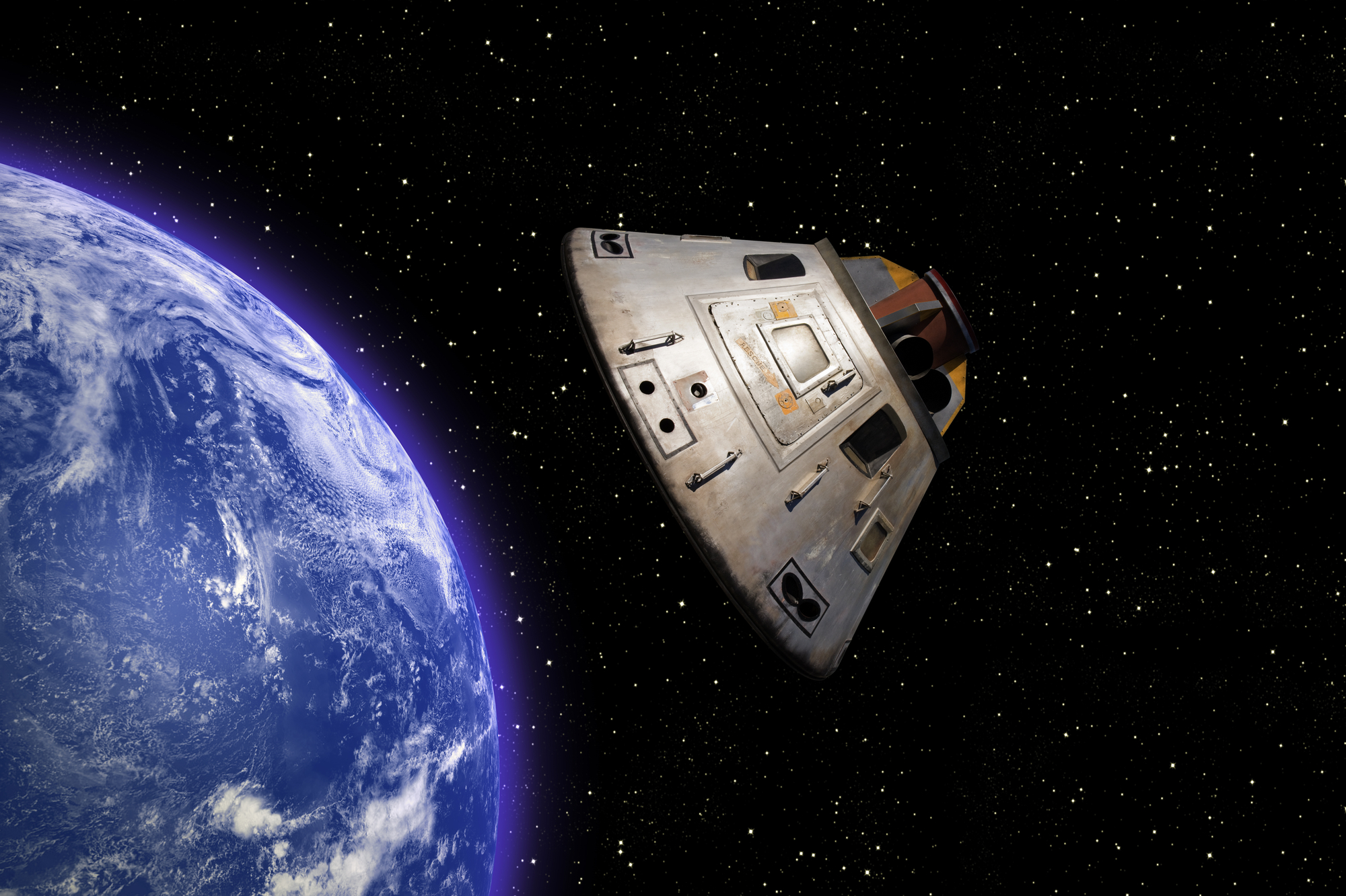 Space capsule and earth