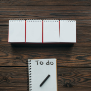 Blank text and to-do list